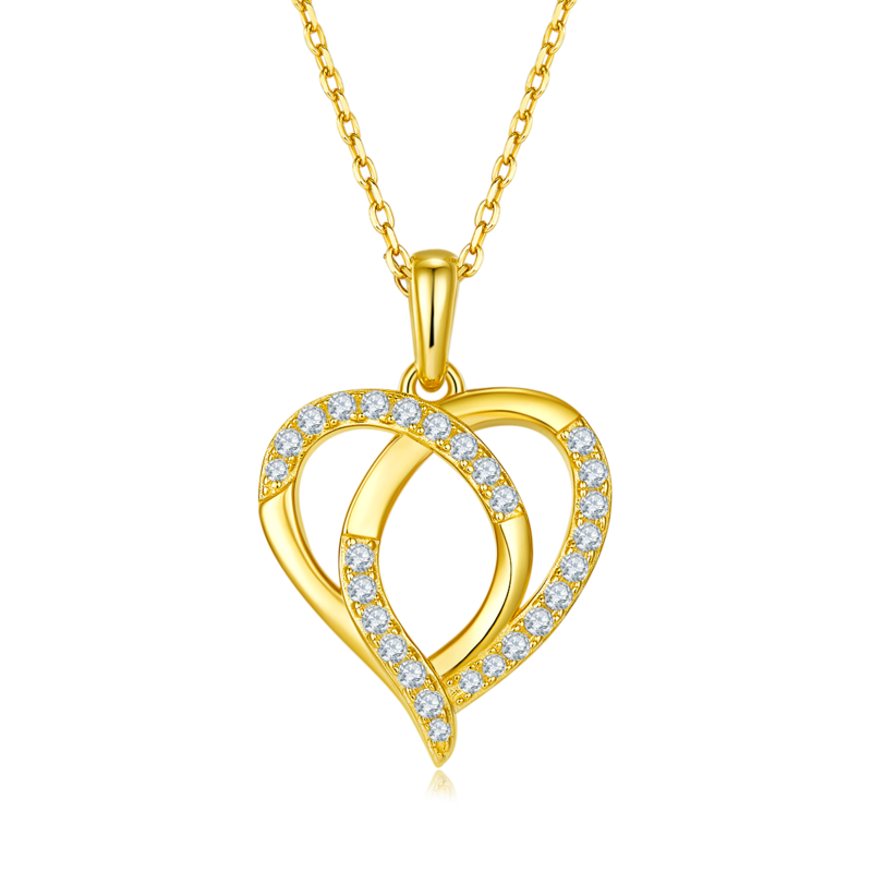 交芯爱心PendantS925银Moissanite厘石D级0.38ct